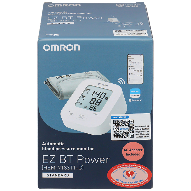 Máy đo huyết áp bắp tay Ez Bt Power Omron HEM-7183T1-C - 8